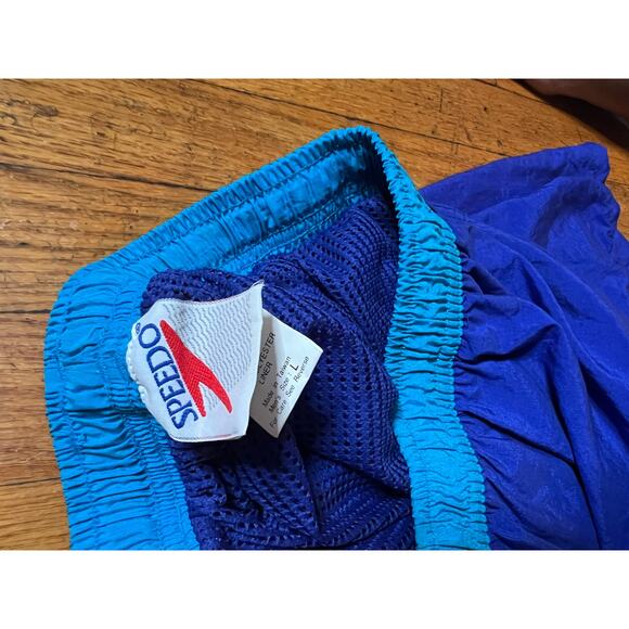 New SPEEDO vintage Surfboard  men’s logo surf swim shorts trunks 90s sz large - Picture 4 of 4